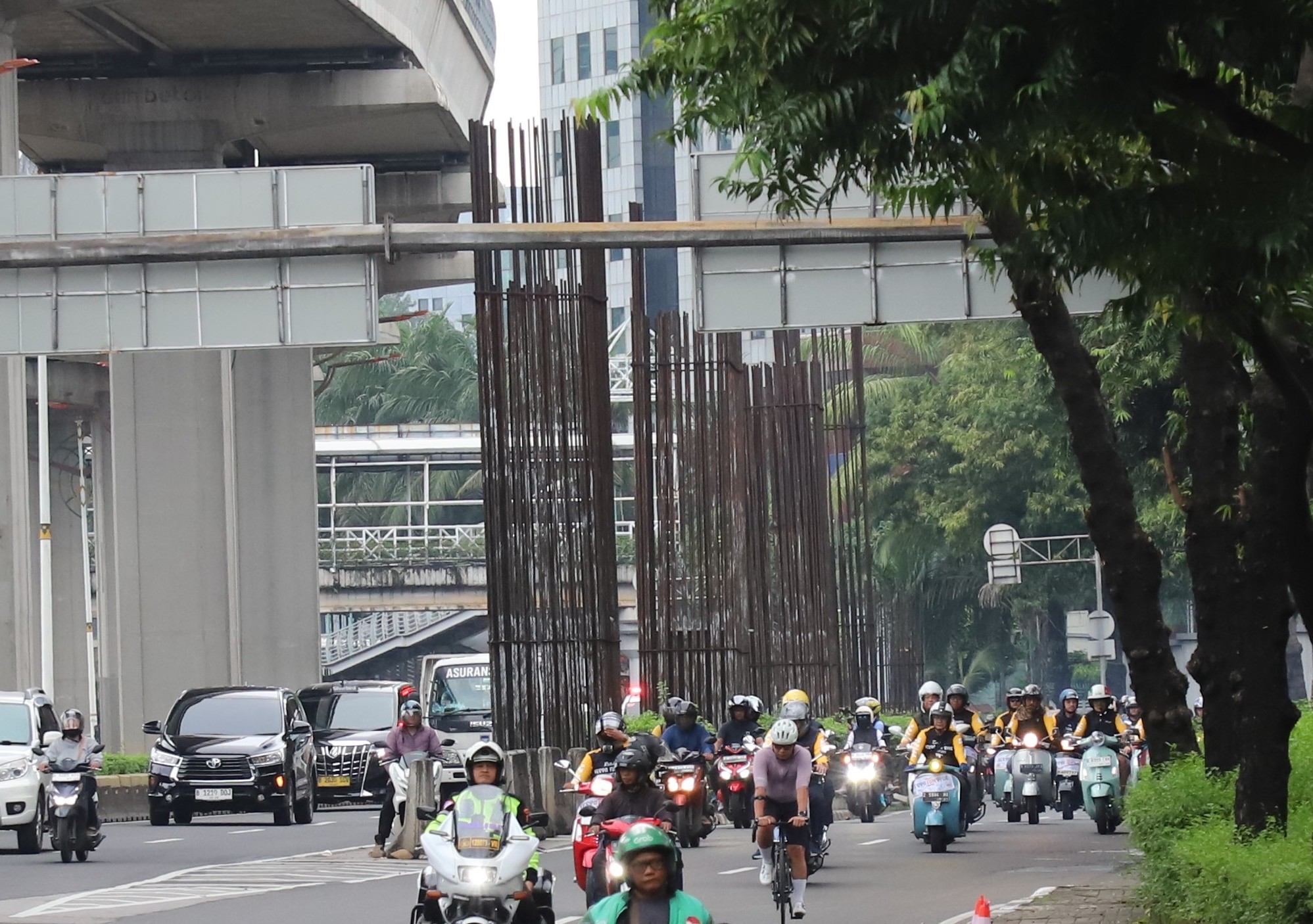 Tiang Monorel Mangkrak di Jalan HR. Rasuna Said, Jakarta  akan di Bongkar