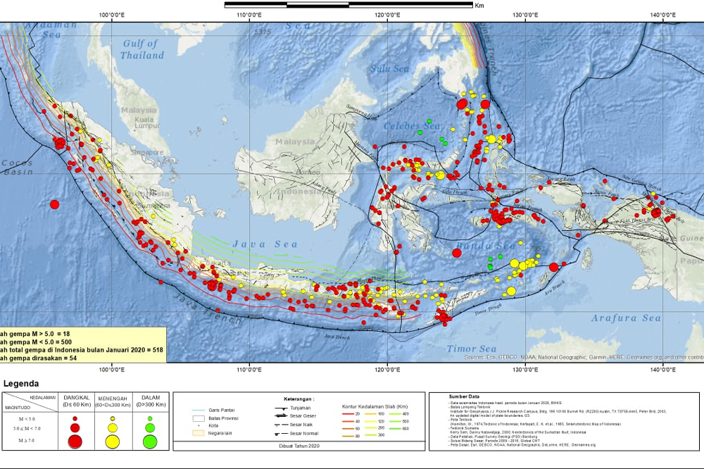 130-an Sumber Gempa “Baru” Indonesia