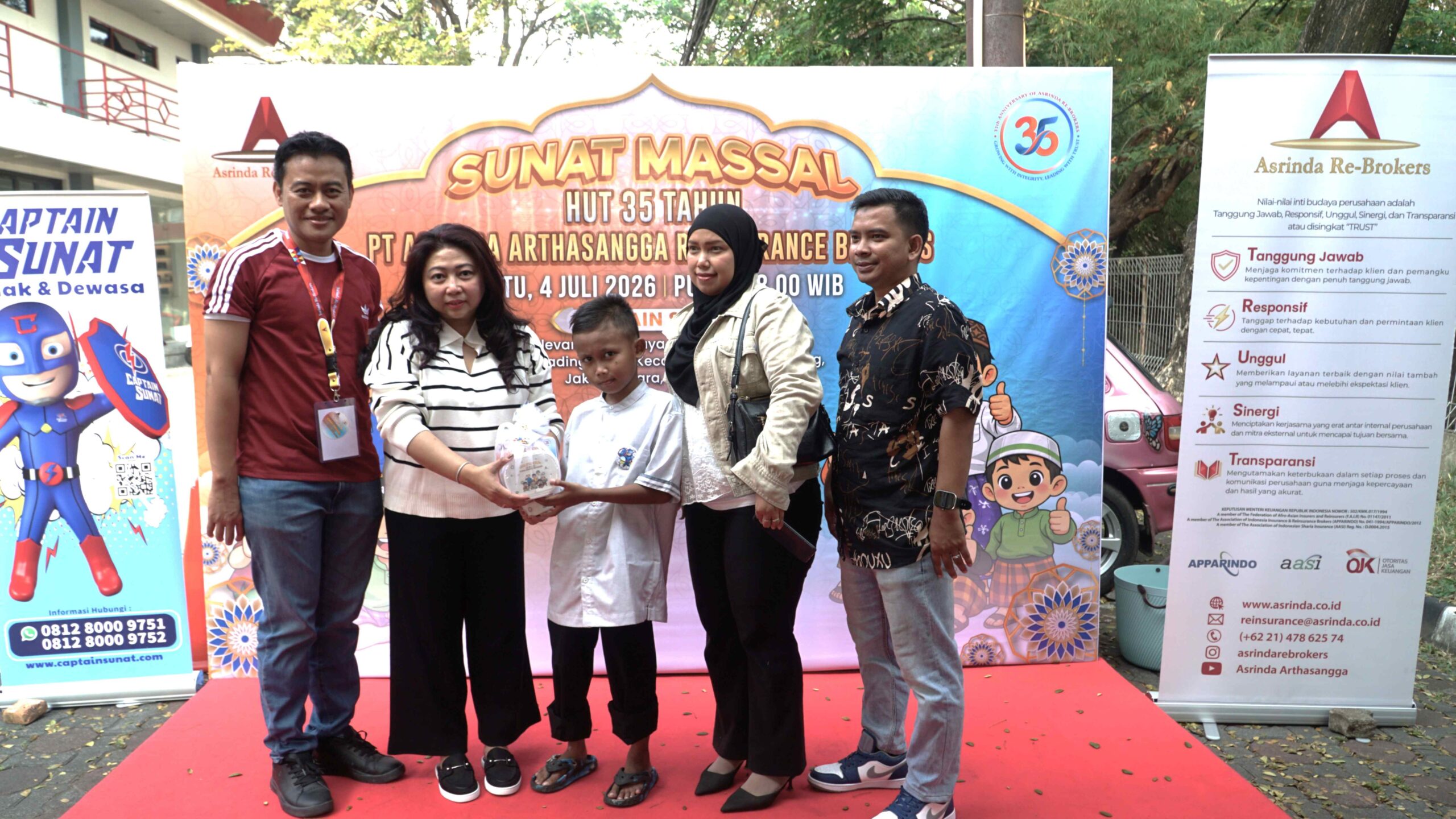 Sambut HUT ke 35, Asrinda Re-Brokers Kembali Gelar Sunatan Massal