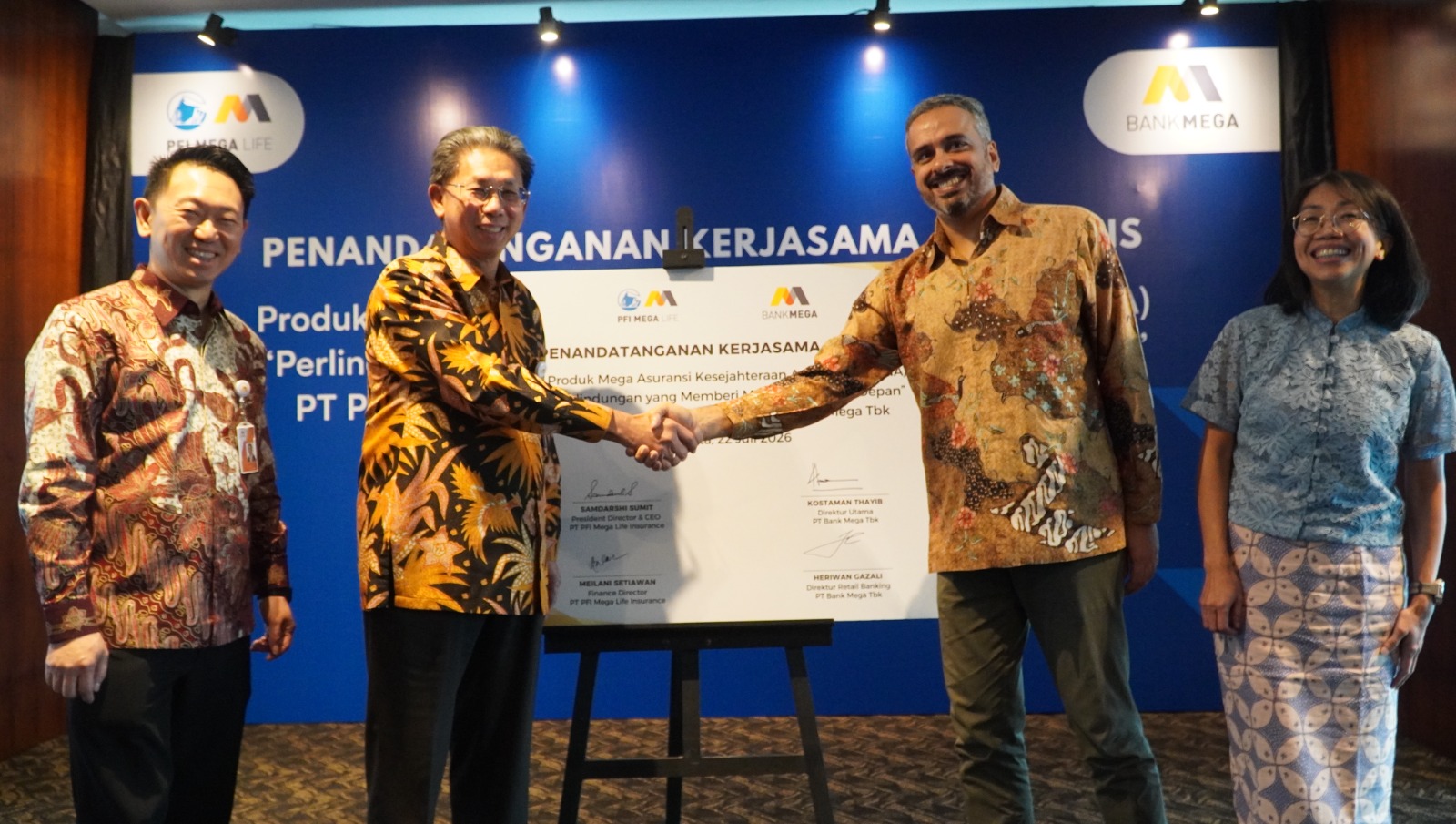 PFI Mega Life dan Bank Mega Meluncurkan Produk Asuransi Jiwa dengan Fitur Premi Kembali dalam Segala Kondisi